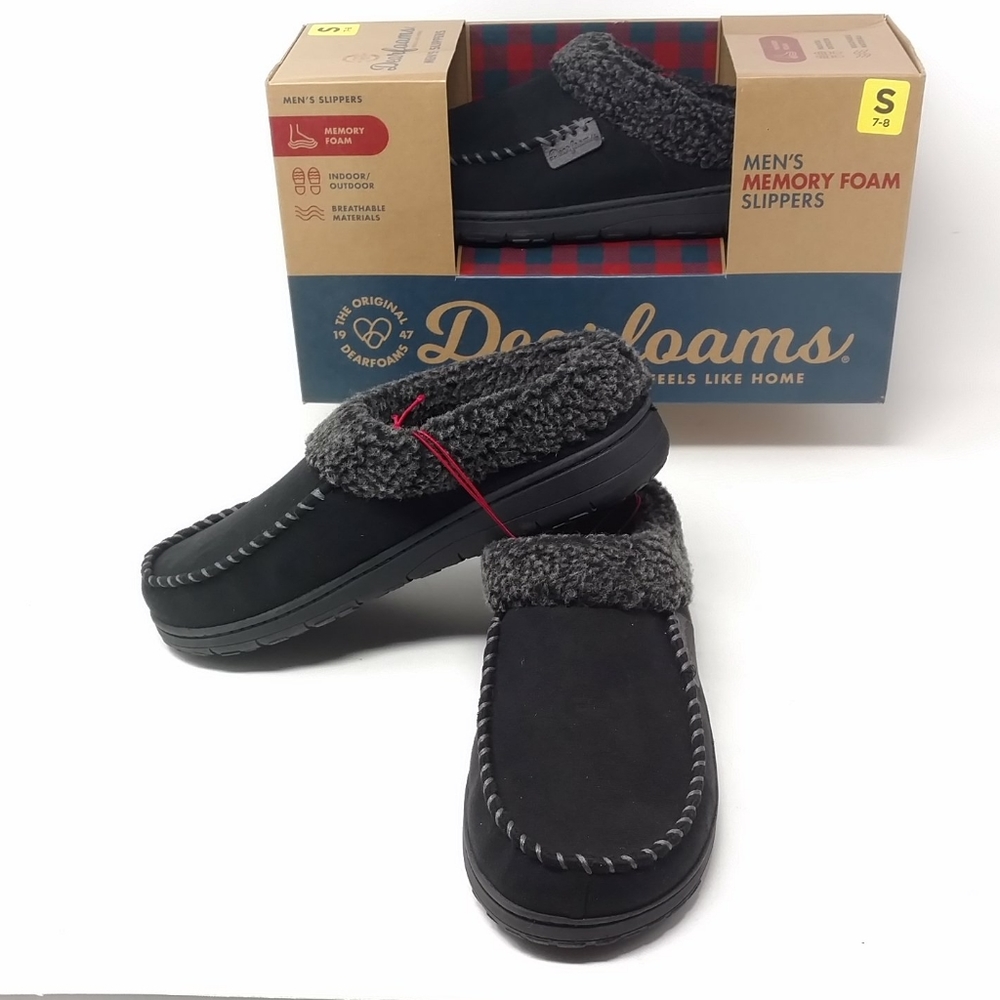 Dearfoams Men's Brendan Microsuede Clog Slipper